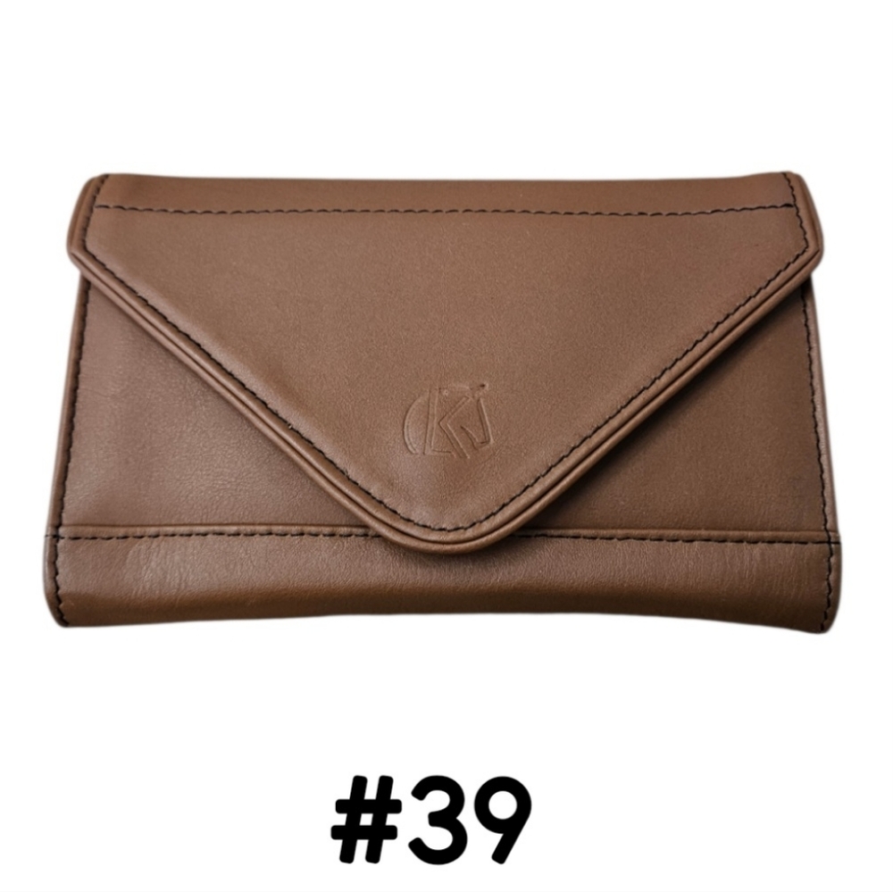 KL Select Leather Mobile Phone Pocket Size 7" X 3.5" Cognac